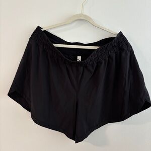 Lululemon Track That Short 5" inseam, size 18 Black